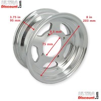 Aluminum Rim for Monkey - Gorilla 50cc ~ 125cc (3.75x8) type1 Bilder 1 Aluminum Rim for Monkey - Gorilla 50cc ~ 125cc (3.75x8) type1 Bilder 1