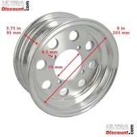 Aluminum Rim for Monkey - Gorilla 50cc to 125cc (3.75x8) type2 Bilder 1