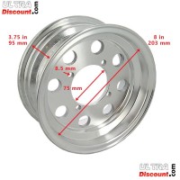 Aluminum Rim for Monkey - Gorilla 50cc to 125cc (3.75x8) type2