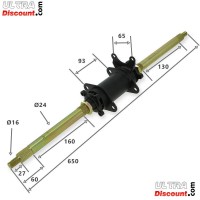 Rear Bridge Assy Ø24 for ATV 110cc Bigfoot (650mm) Bilder 1