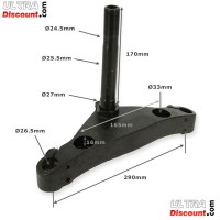 Front Fork Yoke inferior 170mm for Scooter Citycoco Bilder 1