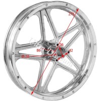 Rear Rim for Cross Pocket Bike (10'', type 1)