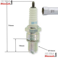 Spark Plug NGK BR7ES for Stock Engine - Engine Kit for Pocket Bike MT4 Bilder 1