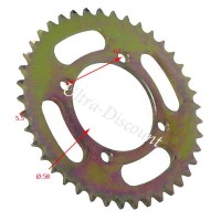 37 Tooth Reinforced Rear Sprocket for Dirt Bike (model 1 - pitch 420)