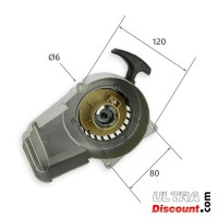 Aluminium Pull starter pocket Quad - Graphite Black Bilder 1