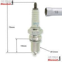 NKG Spark Plug DPR7EA9 for Trex Skyteam 125cc Bilder 1