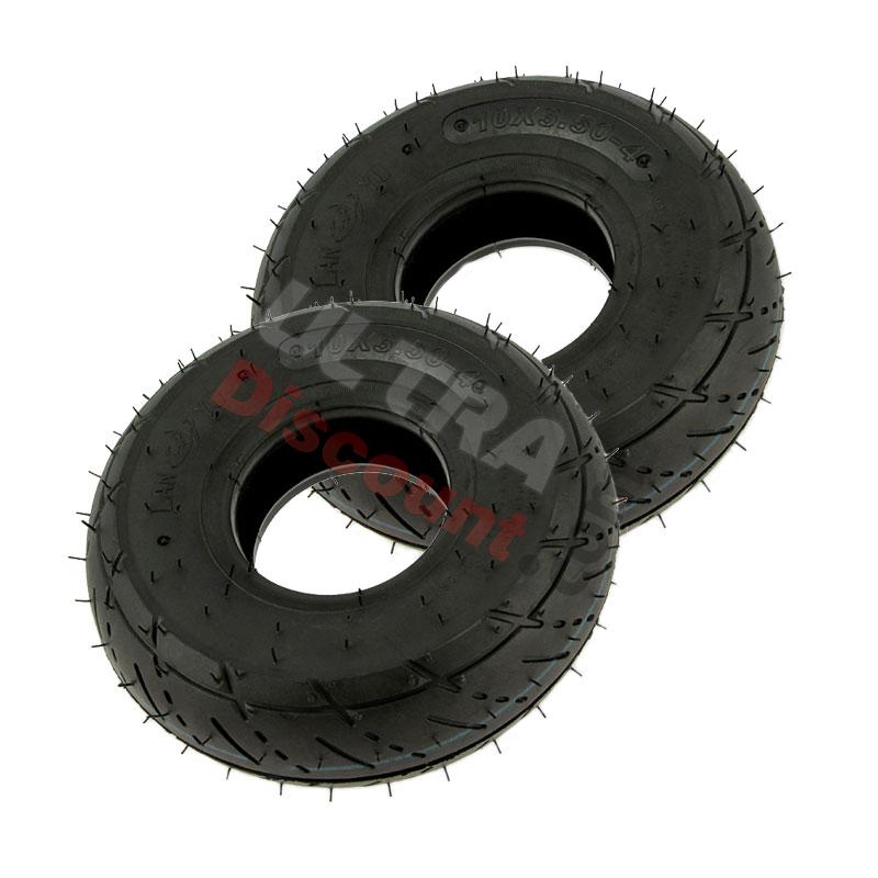 Pair of Road Tires 3.50-4 for ATV Pocket Quad, Pocket Quad Spare Parts