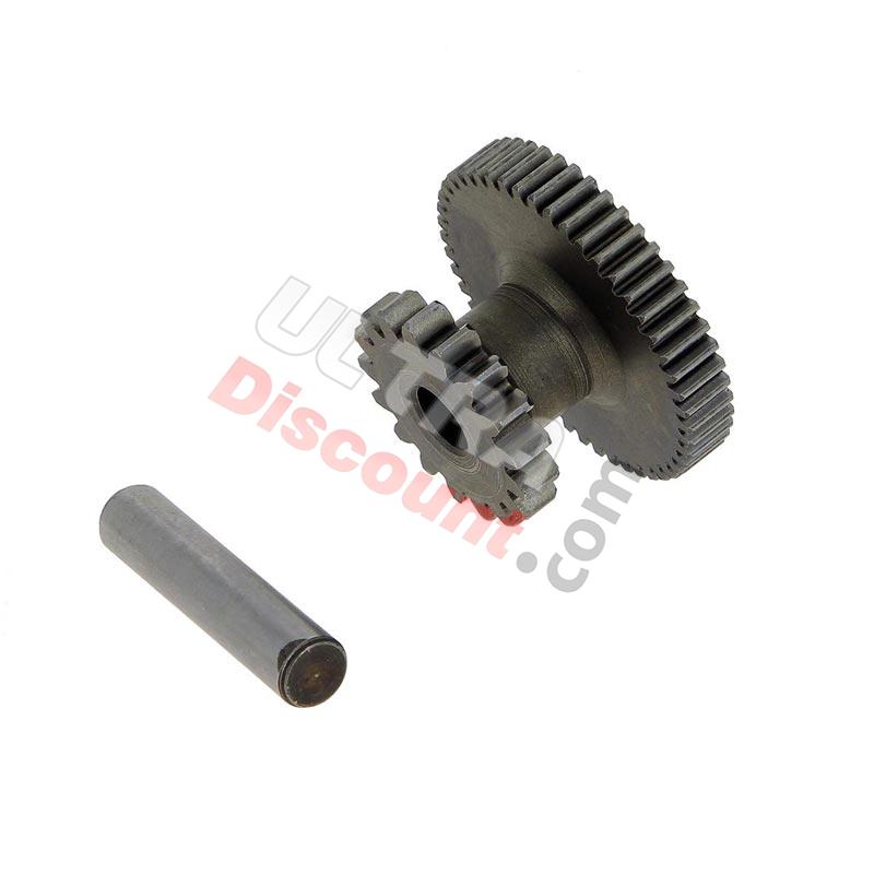 Starter Intermediate Pinion with Shaft for Chinese GY6 125cc Scooter, Chinese scooter parts