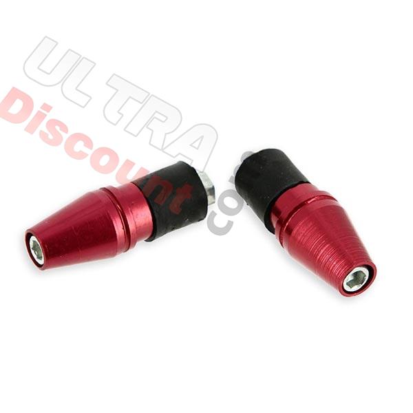 Custom Handlebar End Plugs (type 5) - Red, Parts YAMAHA PW80