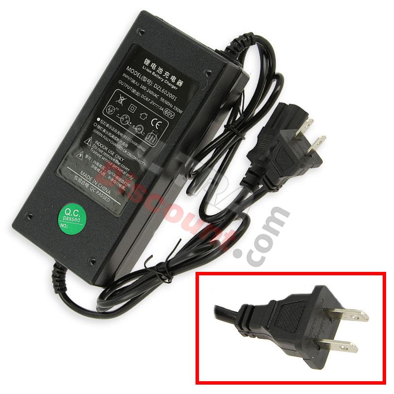 CHARGER 60V 3A moel DZL602001 secondary battery Citycoco (english plug), Citycoco spare parts CHARGER 60V 3A moel DZL602001 secondary battery Citycoco (english plug), Citycoco spare parts