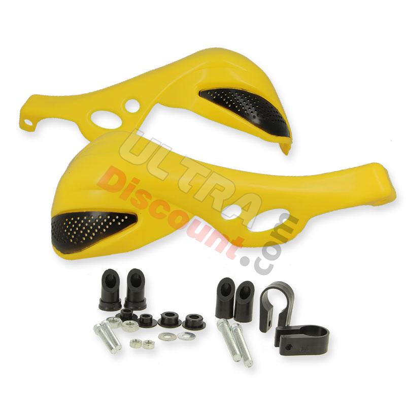 Hand Guards - Yellow black, Dirt Bike Spare Parts