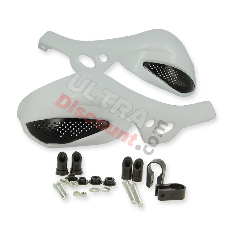 Hand Guards - White black for Shineray ATV 250 STIXE ST9E, Shineray Parts ATV 250 STIXE ST9E