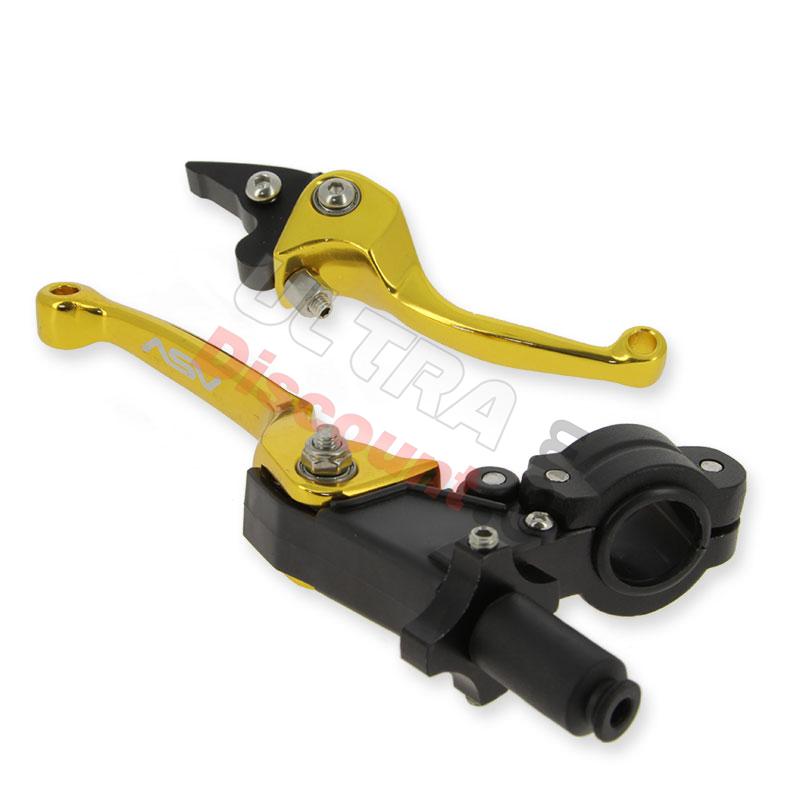Pair of UD Racing Aluminum Levers for Dirt Bike - Gold typ2, Dirt Bike Spare Parts