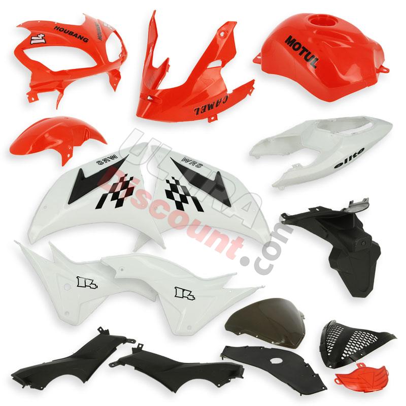 Fairing for Super pocket Bike replica YZF R1 (red-white), Parts Pocket Replica R1