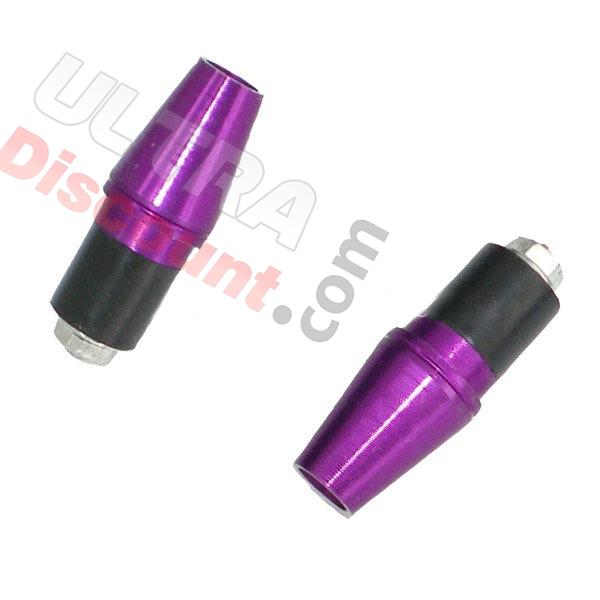 Custom Handlebar End Plugs (type 5) - Purple, Pocket Quad Spare Parts