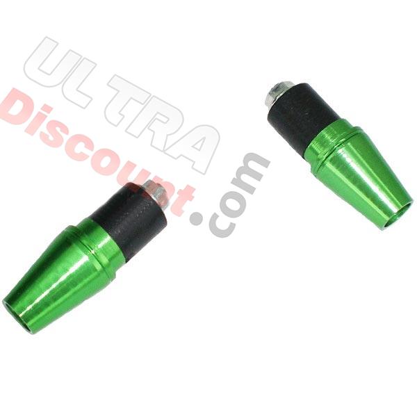 Custom Handlebar End Plugs (type 5) - Green, Pocket Quad Spare Parts