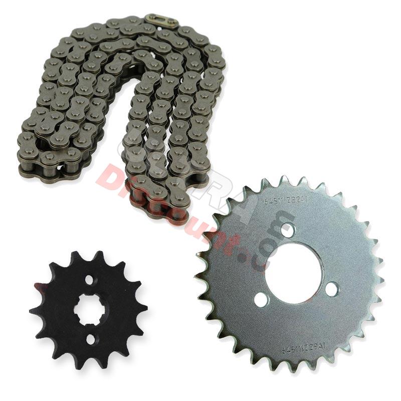 sprocket kit, chain, rear sprocket and front sprocket for Skymini ST50-8B/8C, Skymini Monkey Gorilla Spare Parts sprocket kit, chain, rear sprocket and front sprocket for Skymini ST50-8B/8C, Skymini Monkey Gorilla Spare Parts