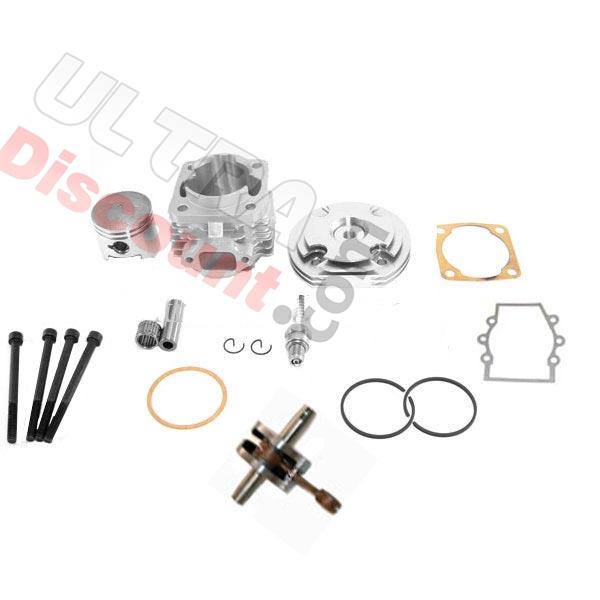 Head Kit 53cc - 4 transfer ports - Racing Crankshaft - 12mm axle (type B) - Alu, Cross Pocket Bike Parts Head Kit 53cc - 4 transfer ports - Racing Crankshaft - 12mm axle (type B) - Alu, Cross Pocket Bike Parts