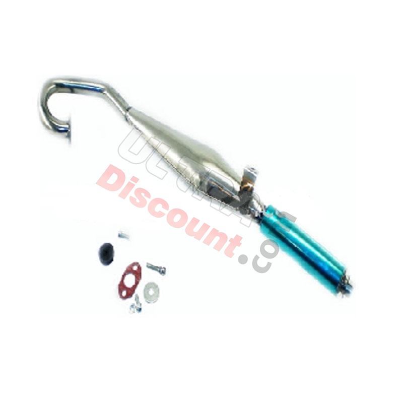 Custom Stainless Steel Exhaust for ATV Pocket Quad (type 1) - Blue, Pocket Quad Spare Parts Custom Stainless Steel Exhaust for ATV Pocket Quad (type 1) - Blue, Pocket Quad Spare Parts