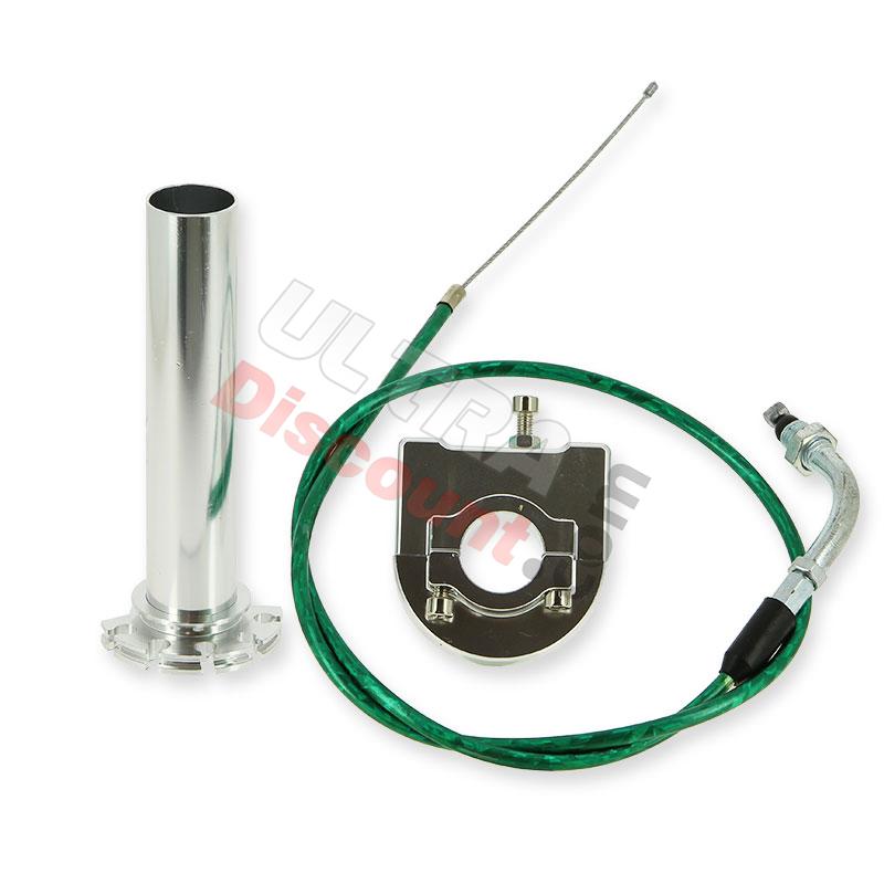 HQ Billet Quick Throttle (Alu) + Throttle Cable, Pocket Bike Spare Parts