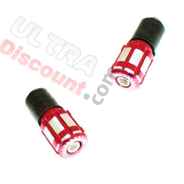 Custom Handlebar End Plugs (type 4) - Red, Pocket Quad Spare Parts