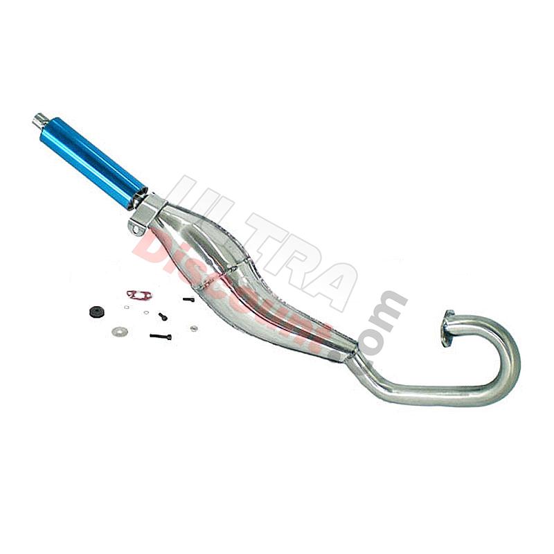 Custom Stainless Steel Exhaust for Pocket Supermoto (type 2) - Blue, Supermoto pocket Spare Parts Custom Stainless Steel Exhaust for Pocket Supermoto (type 2) - Blue, Supermoto pocket Spare Parts
