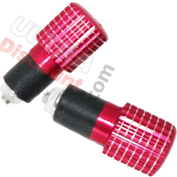 Custom Handlebar End Plugs (type 6) - Red, Pocket Bike Spare Parts