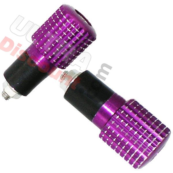 Custom Handlebar End Plugs (type 6) - Purple, Pocket Quad Spare Parts