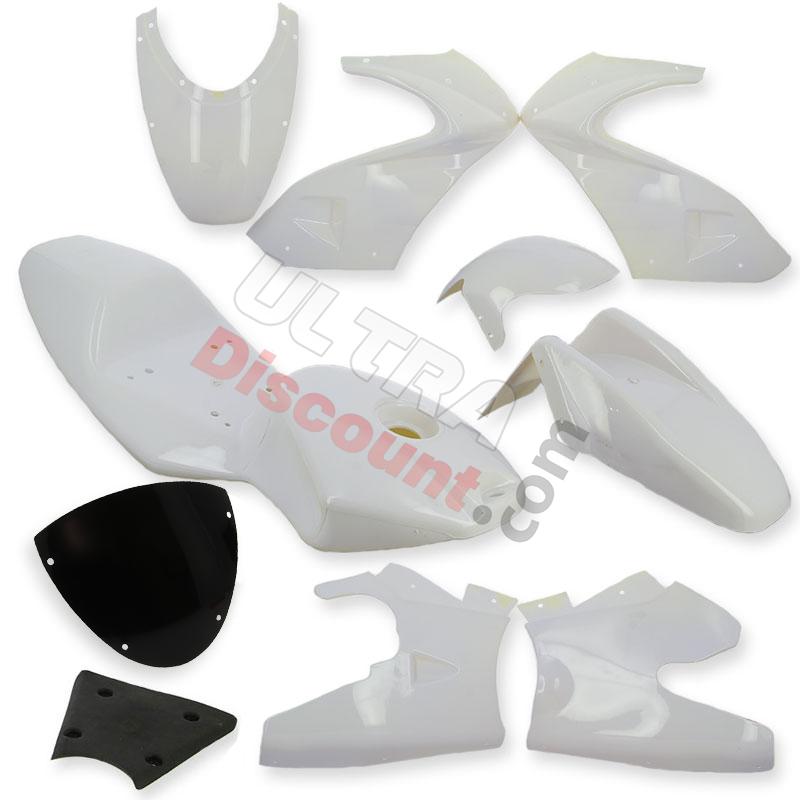 Fairing for Pocket Bike 47cc - 49cc - White, Pocket Bike Spare Parts Fairing for Pocket Bike 47cc - 49cc - White, Pocket Bike Spare Parts