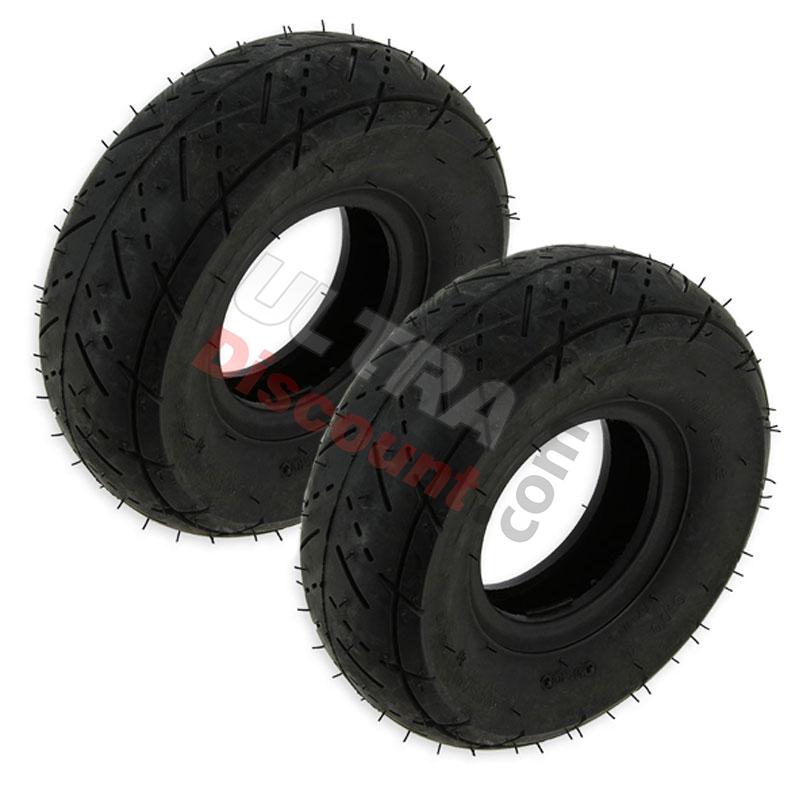 Pair of Road Tires for ATV Pocket Quad - 3.00-4, Pocket Quad Spare Parts