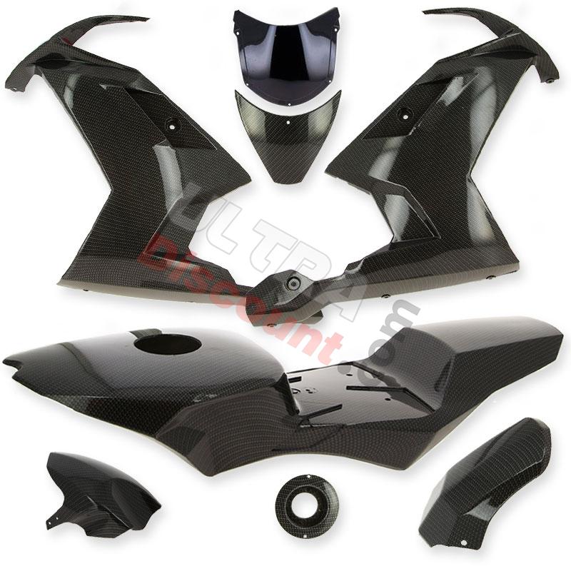 Carbon Fairing - Special Edition - for Pocket Bike MT4 - Black, Parts Pocket Blata MT4