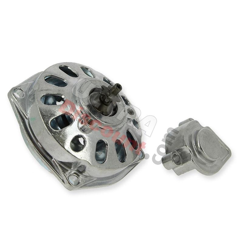 chromium Clutch Bell + Housing + 7 Tooth Sprocket, Pocket Bike Spare Parts
