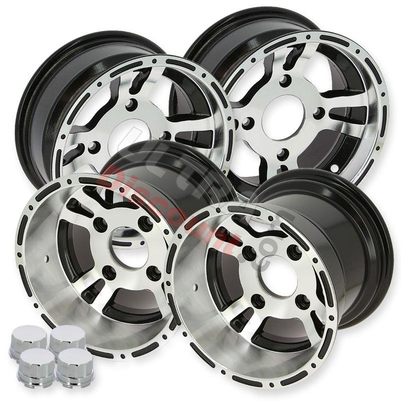 Set of 4 Aluminum Rims for ATV Bashan Quad 200cc (BS200S-7), Bashan Parts ATV 200cc BS200S7