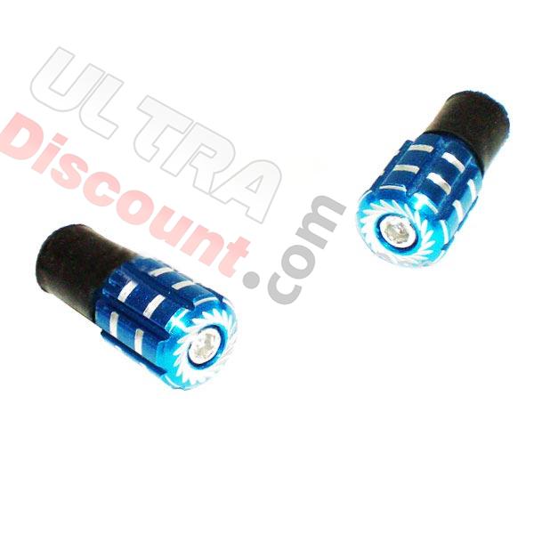Custom Handlebar End Plugs (type 4) - Blue, Baotian Parts - BT49QT-9