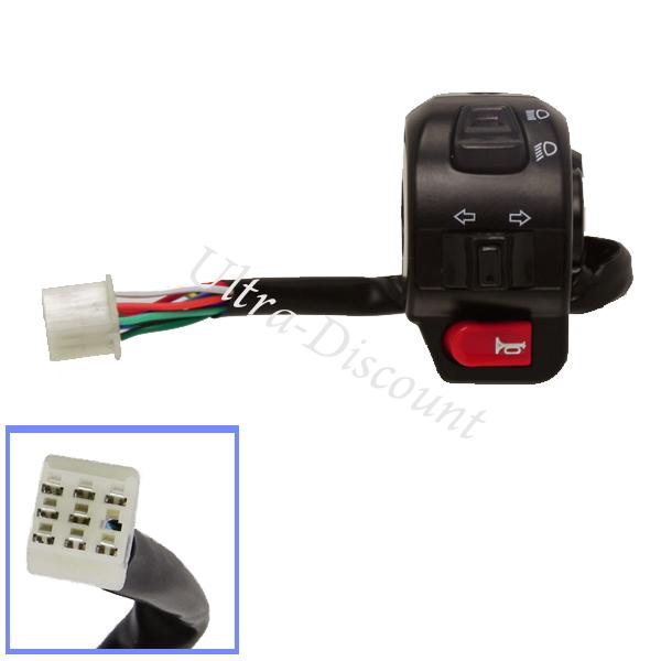 Left Switch Assy for Baotian Scooter BT49QT-9 (type 1), Baotian Parts - BT49QT-9 Left Switch Assy for Baotian Scooter BT49QT-9 (type 1), Baotian Parts - BT49QT-9