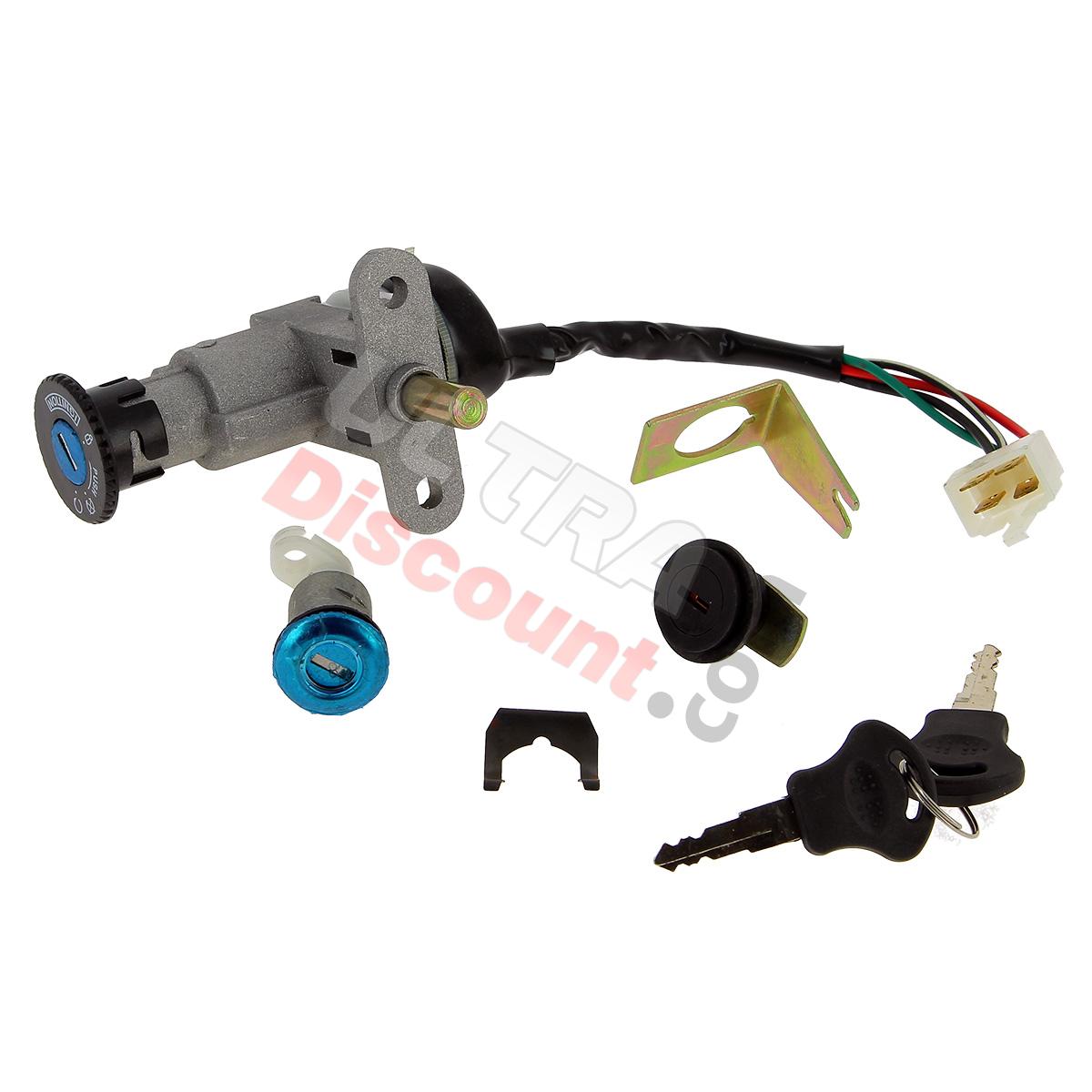 Complete Lock Assy Baotian Scooter BT49QT-9 (Type 1), Baotian Parts - BT49QT-9