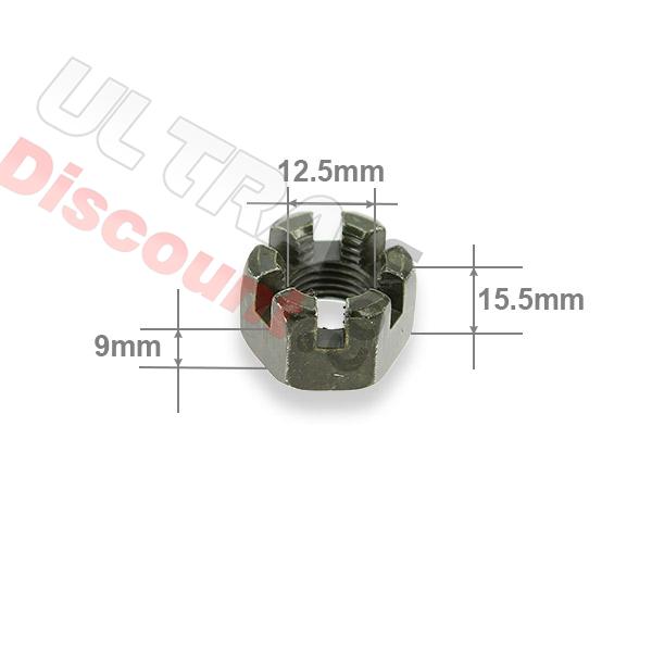 Castle Nut for Steering Knuckle for ATV Bashan Quad 200cc BS200S7, Bashan Parts ATV 200cc BS200S7