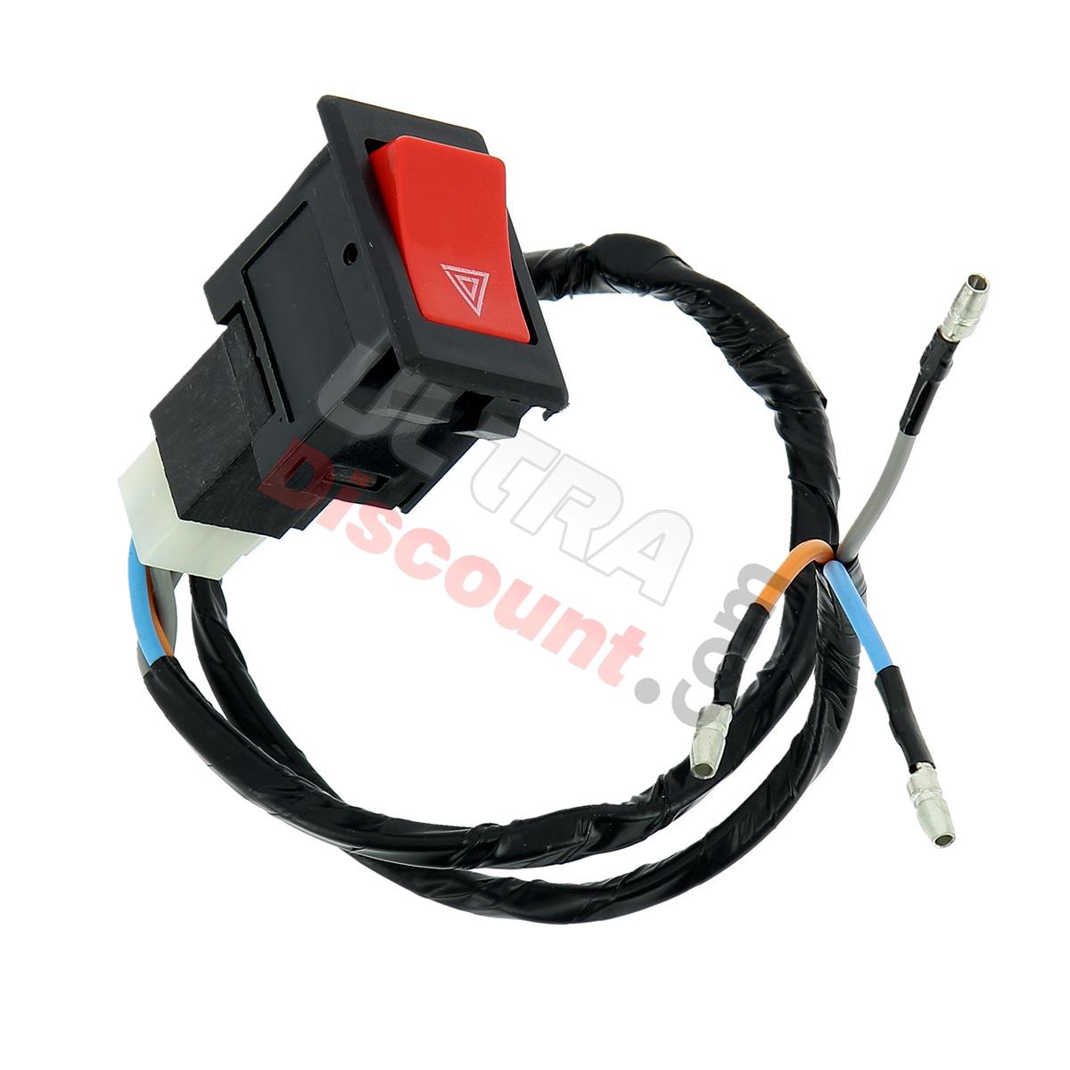 Hazard Flasher Switch for ATV Bashan Quad 200cc (BS200S-3A), Bashan Parts ATV 200cc BS200S-3