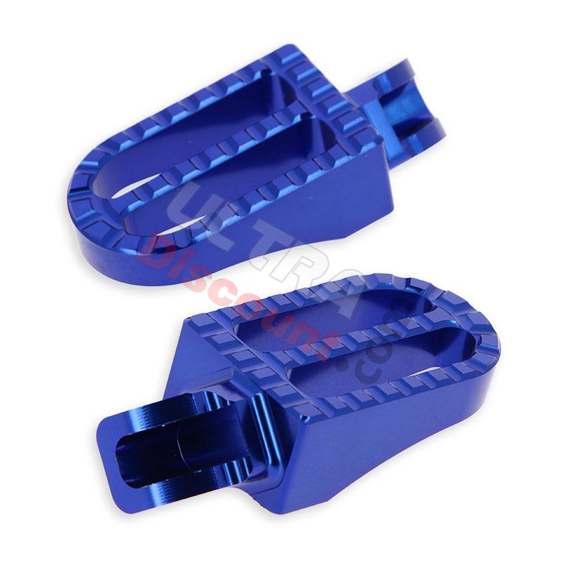 Custom Aluminum Foot Pegs for YAMAHA PW80 - Blue, Parts YAMAHA PW80