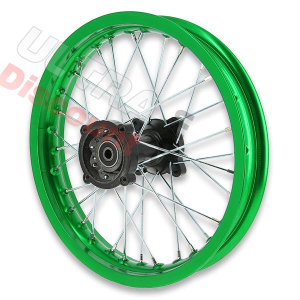 14'' Rear Rim for Dirt Bike AGB30 (type 4) - Green, Dirt Bike Spare Parts