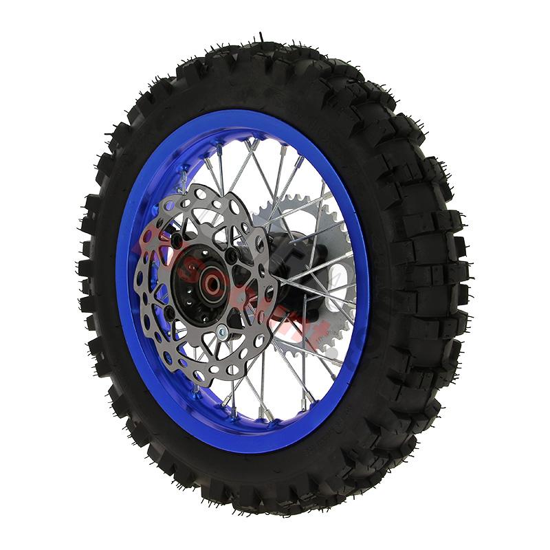 Full 12'' Rear Wheel for Dirt Bike AGB29 - Blue, Dirt Bike Spare Parts Full 12'' Rear Wheel for Dirt Bike AGB29 - Blue, Dirt Bike Spare Parts