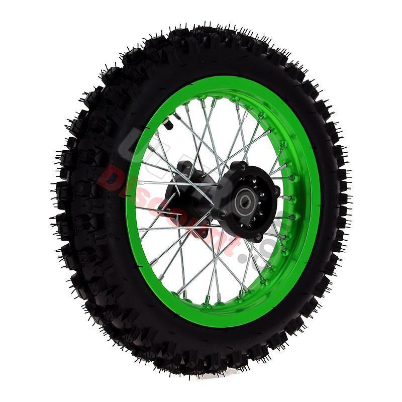 12'' Rear Wheel for Dirt Bike AGB29 - Green, Dirt Bike Spare Parts