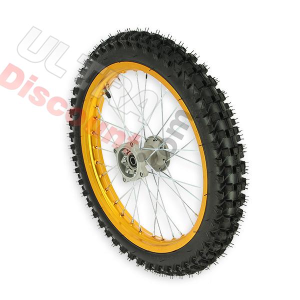 17'' Front Wheel for Dirt Bike AGB30 - Gold, Dirt Bike Spare Parts