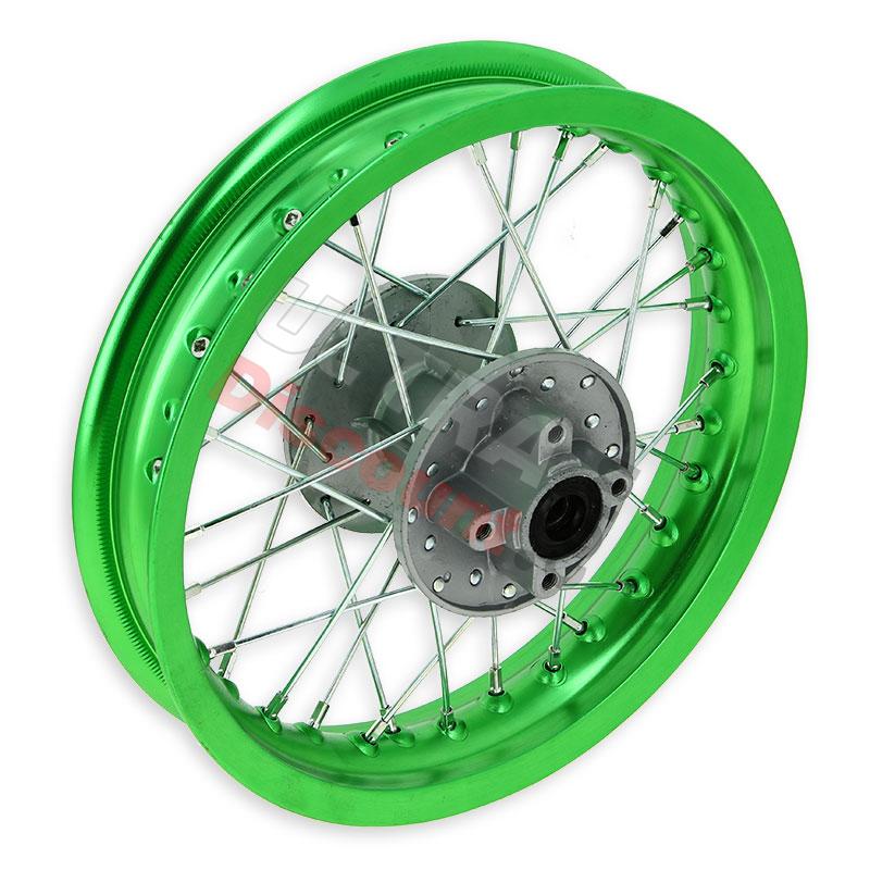 12'' Rear Rim for Dirt Bike (type 1) - Green, Dirt Bike Spare Parts