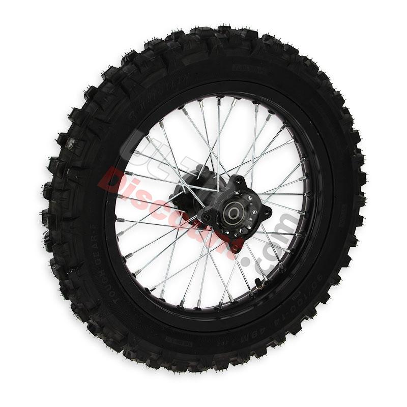 14'' Rear Wheel for Dirt Bike AGB30 - Black, Dirt Bike Spare Parts 14'' Rear Wheel for Dirt Bike AGB30 - Black, Dirt Bike Spare Parts