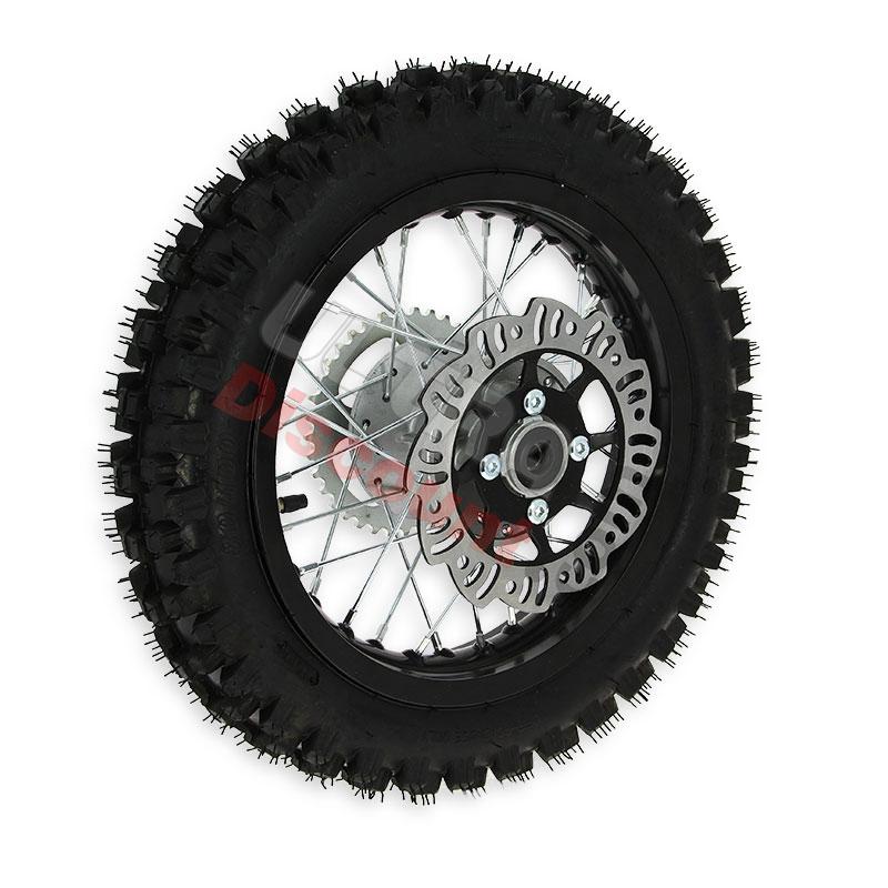 12'' Rear Wheel for Dirt Bike AGB27 12mm Tread Lug Black, Dirt Bike Spare Parts