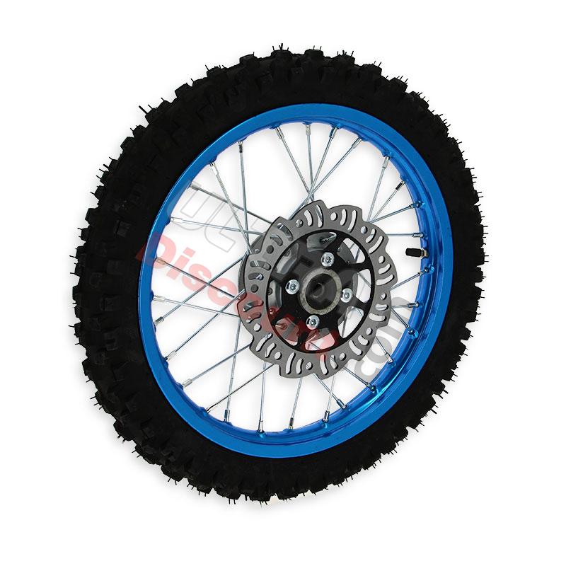 14'' Front Wheel for Dirt Bike AGB27 (10mm Tread Lug) - Blue, Dirt Bike Spare Parts 14'' Front Wheel for Dirt Bike AGB27 (10mm Tread Lug) - Blue, Dirt Bike Spare Parts