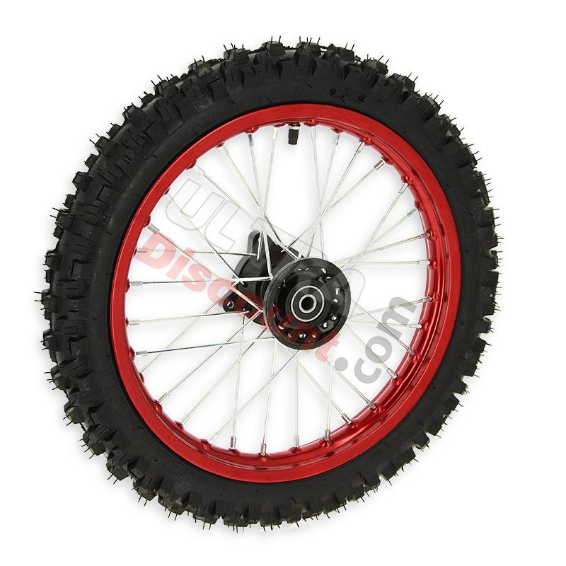 Full 14'' Front Wheel for Dirt Bike AGB29 - Red, Dirt Bike Spare Parts