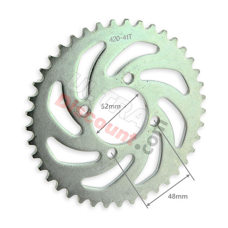 41 Tooth Reinforced Rear Sprocket for Dirt Bike (model 2 - 420), Dirt Bike Spare Parts