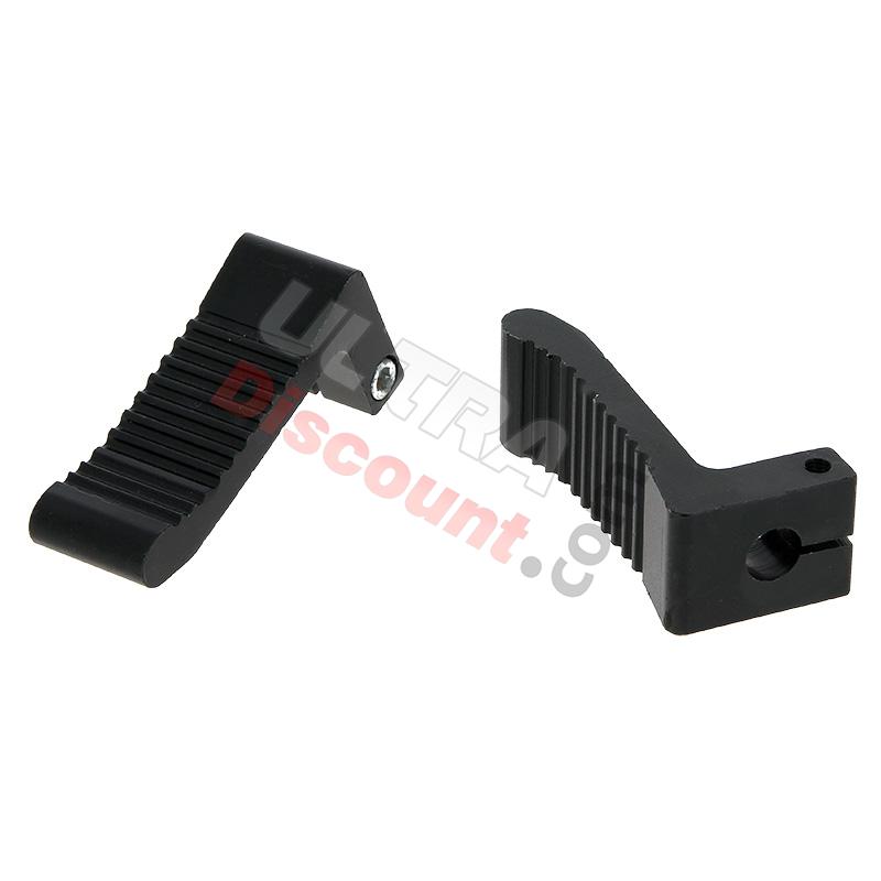 Aluminum Foot Pegs - Black, Pocket Bike Spare Parts